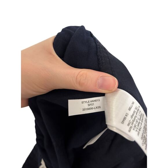 J. Crew Pant Womens Medium Seaside Navy Blue Linen Blend Tie-Waist NWT - Picture 8 of 8